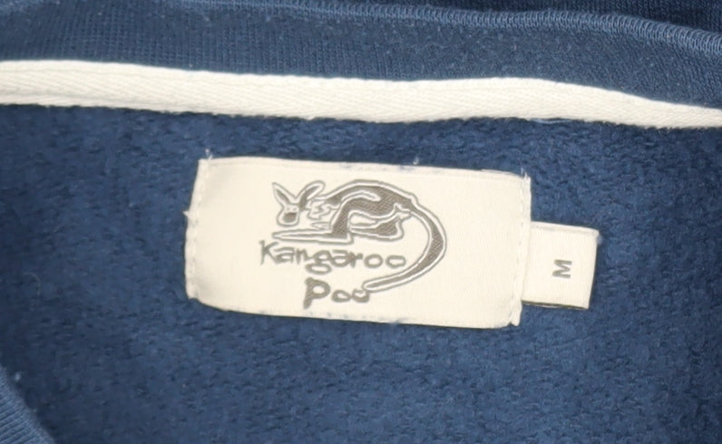Kangaroo Poo Men’s Blue Graphic Crew Neck Sweatshirt Size M