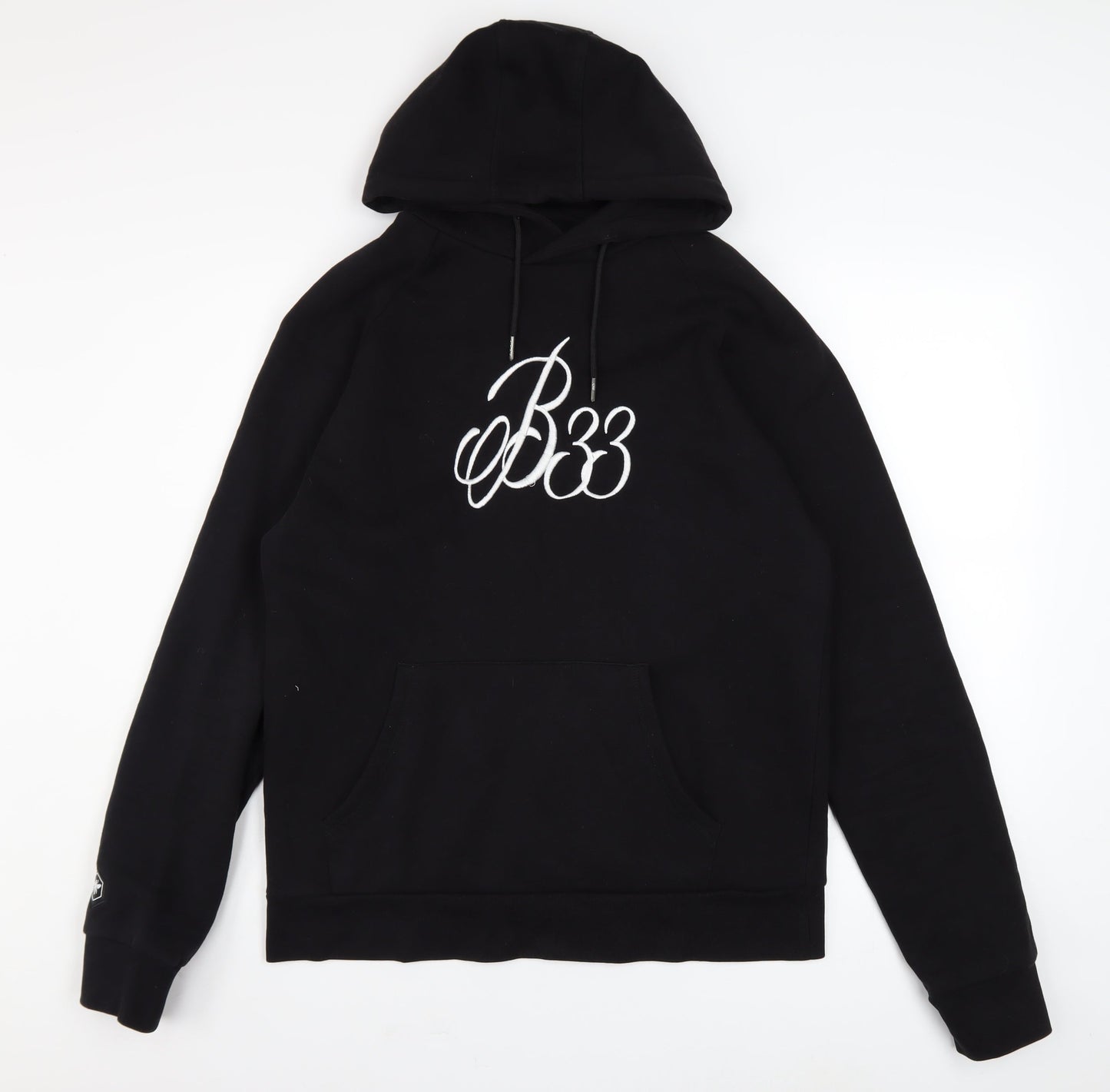 Bee Inspired Men's Black Embroidered Pullover Hoodie Size M