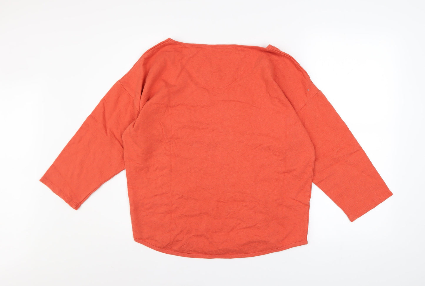 FC Jeans Women’s Orange Pullover Sweatshirt Medium Cotton Casual