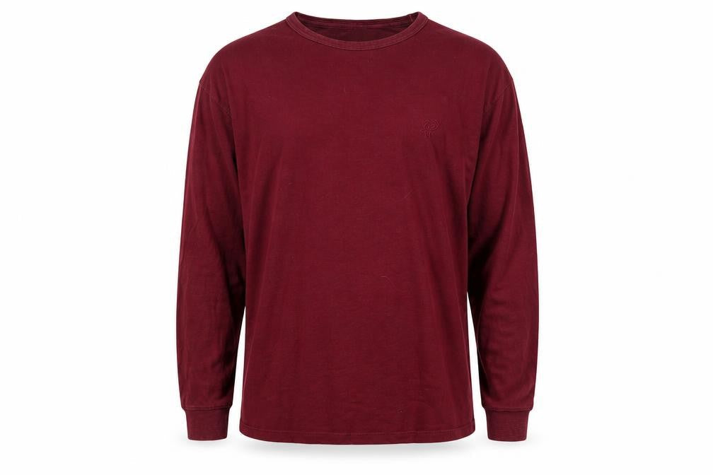 M&Co Men's Red XL Pullover Cotton Sweatshirt Long Sleeve Crew Neck