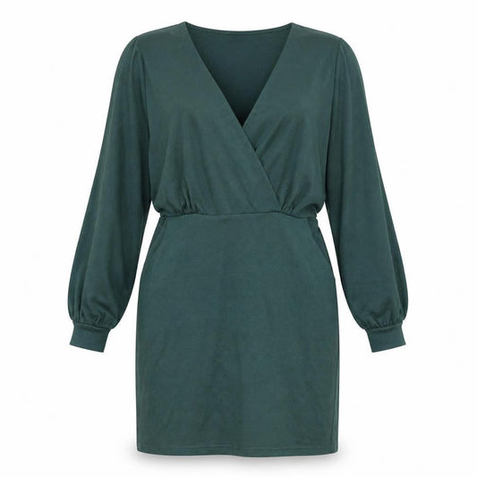 Louche Women’s Green Long Sleeve Wrap Dress UK 10