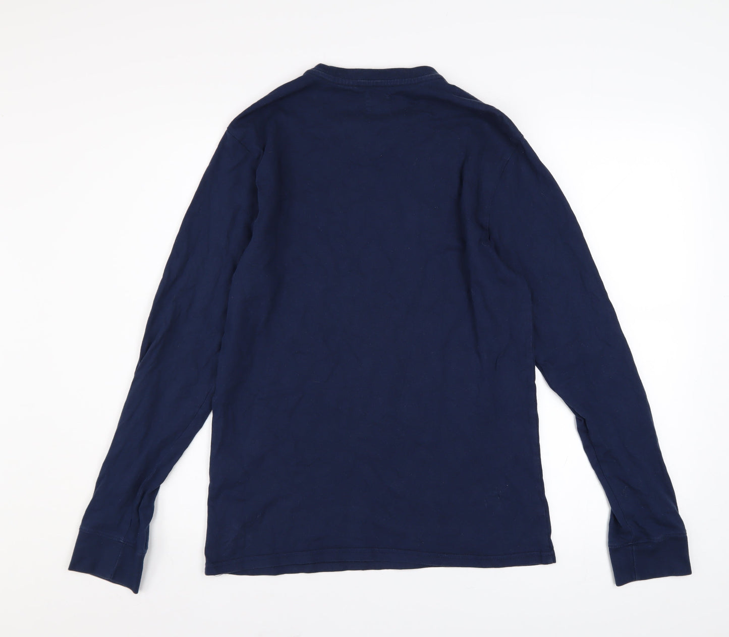 Levi's Men's Blue Cotton Long Sleeve Crew Neck Casual Top Size S