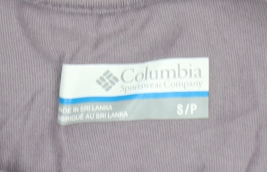 Columbia Men Purple Long Sleeve Cotton Outdoor Graphic Top Size S