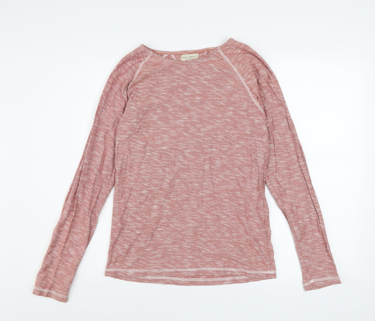 Nudie Jeans Co Men’s Pink Long Sleeve Organic Cotton Top XS