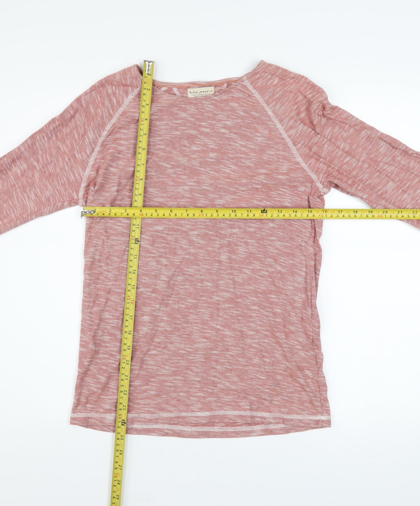 Nudie Jeans Co Men’s Pink Long Sleeve Organic Cotton Top XS