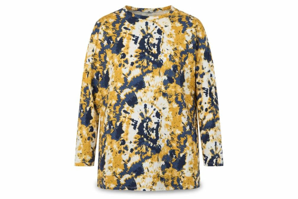 ASOS Design Women's Multicoloured Long Sleeve Tie-Dye Pullover Sweatshirt UK 14 Polyester