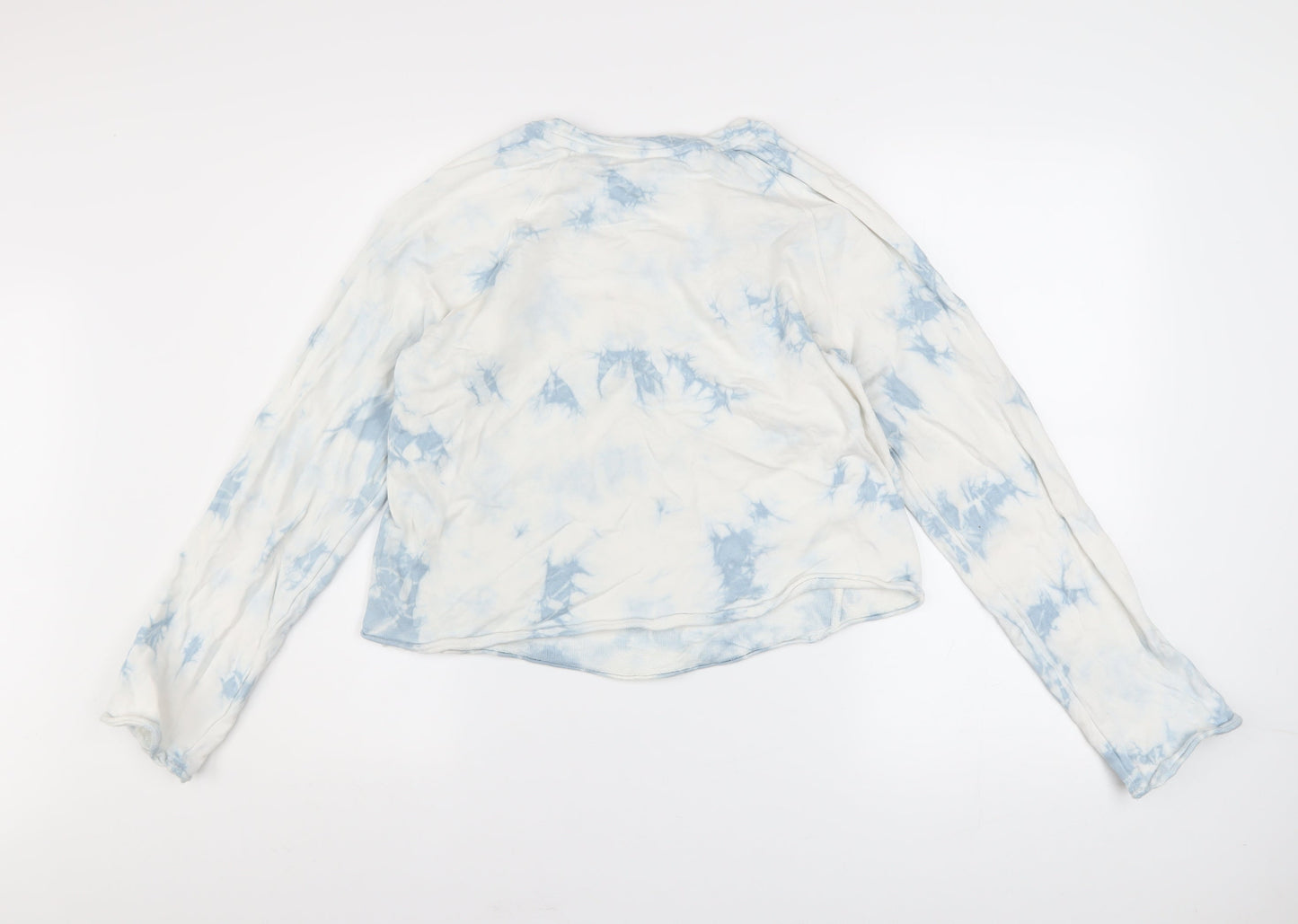 Marks and Spencer Womens Blue Mix Tie-Dye Pullover Sweatshirt Size 10