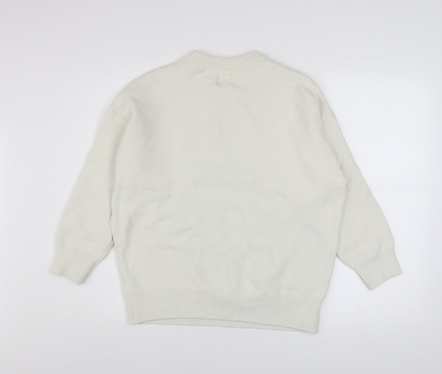 Primark Women White Mickey Mouse Knit Pullover Jumper Size S