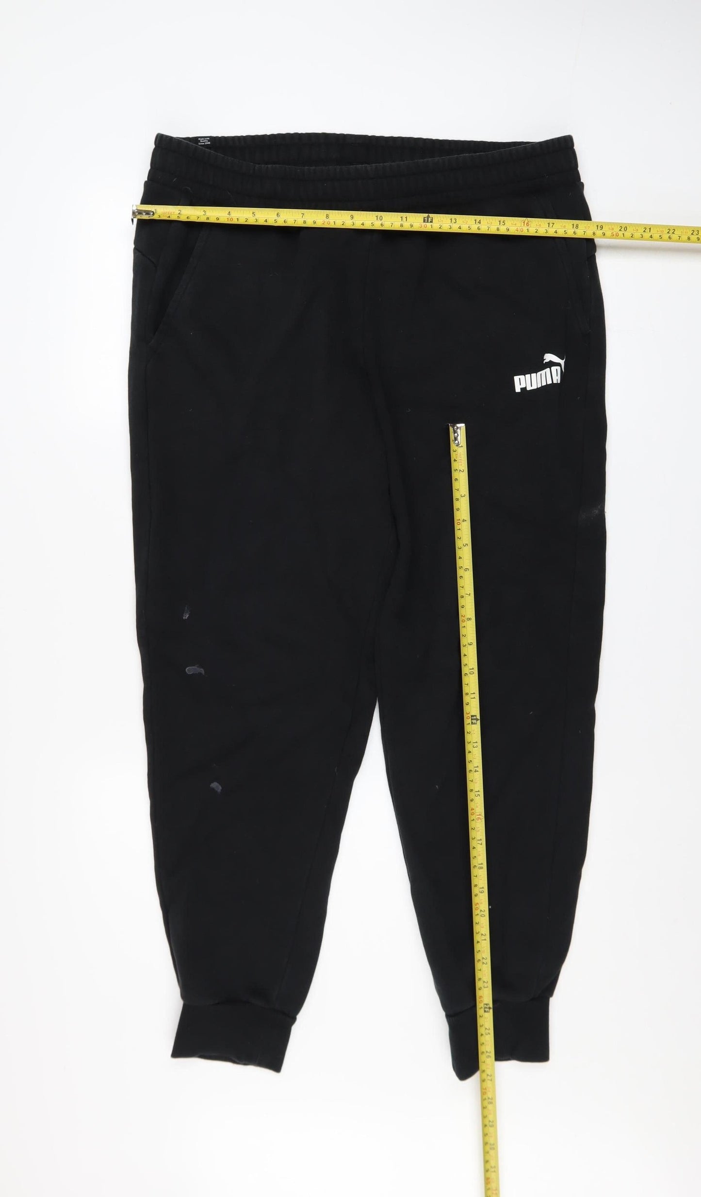 Puma Men's Black XL Jogger Trousers Cotton Blend Fleece Pants