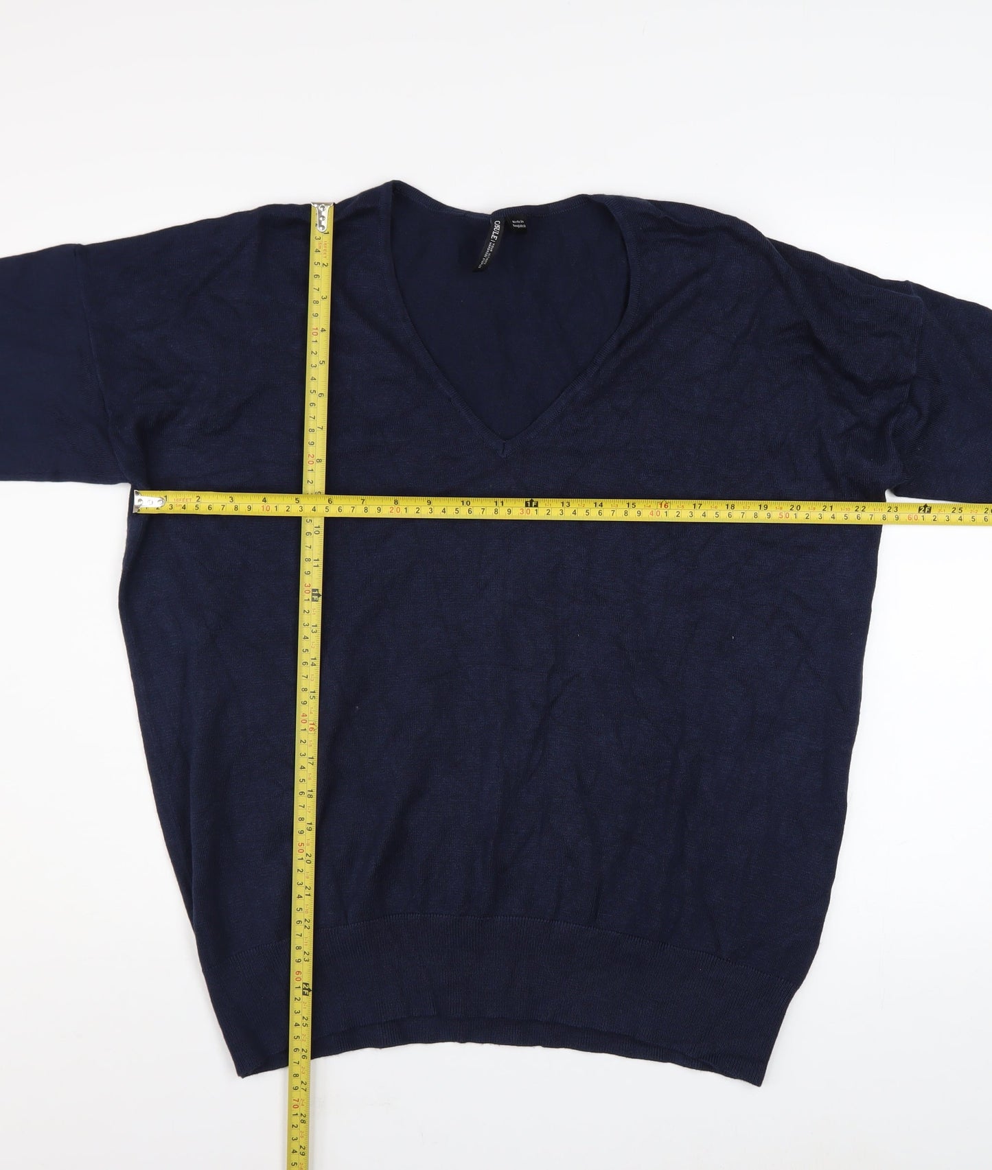 Capsule Womens Blue V-Neck Long Sleeve Pullover Jumper Size 20/22
