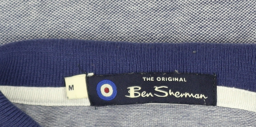 Ben Sherman Men's Blue Cotton Polo Shirt Size M