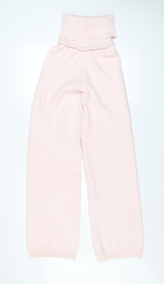 Angel Beach Womens Pink XS High Waist Knit Lounge Sweatpants