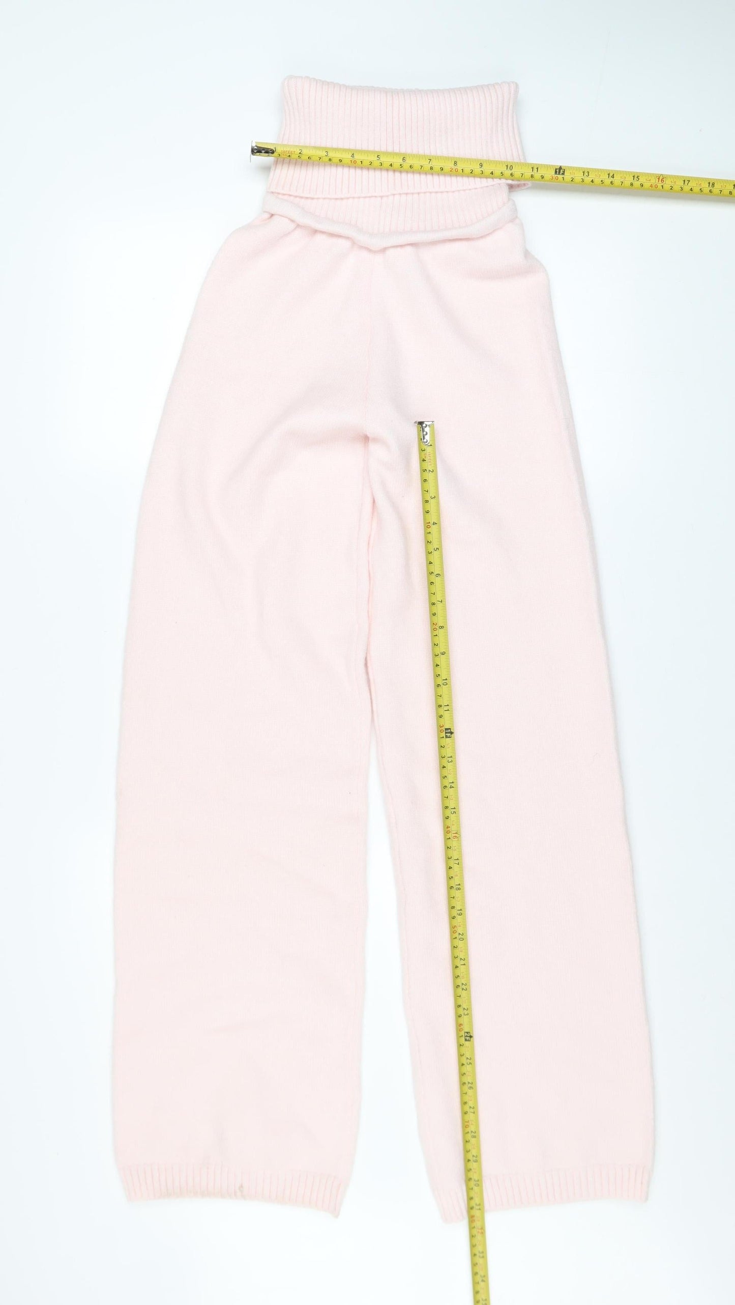 Angel Beach Womens Pink XS High Waist Knit Lounge Sweatpants