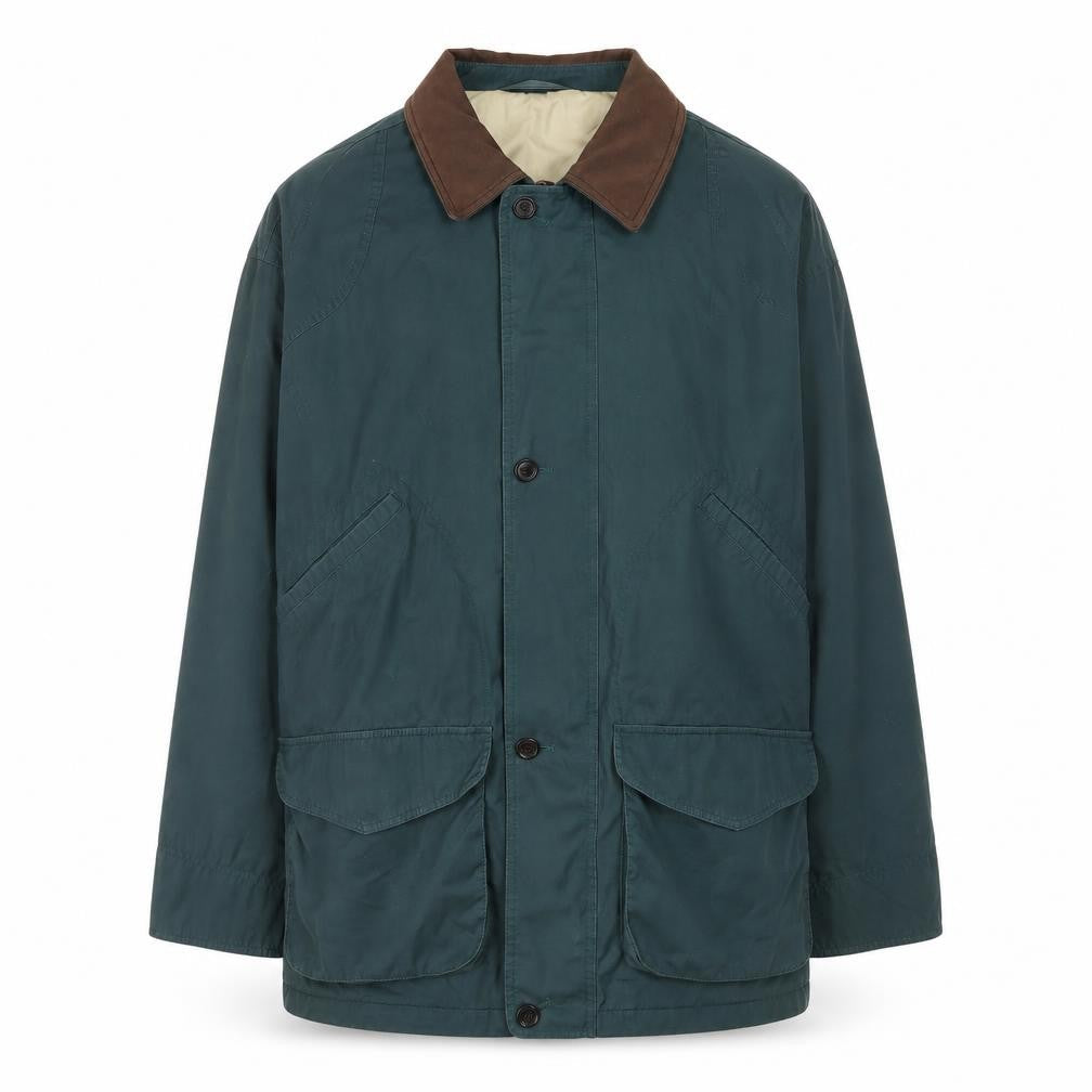 Marks & Spencer Men's Green L Overcoat Jacket Cotton Blend