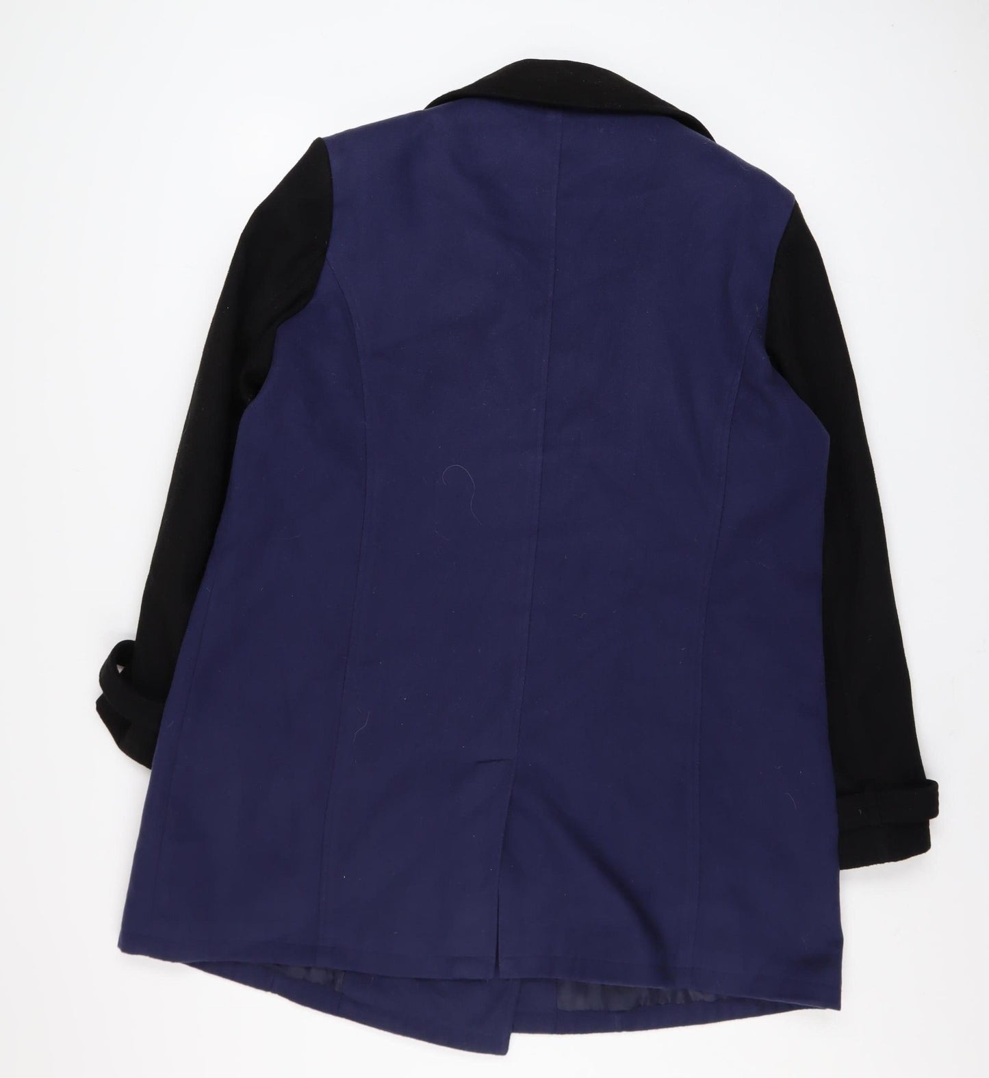 SimplyBe Women's Blue & Black Pea Coat Size 18 Classic Mid-Length