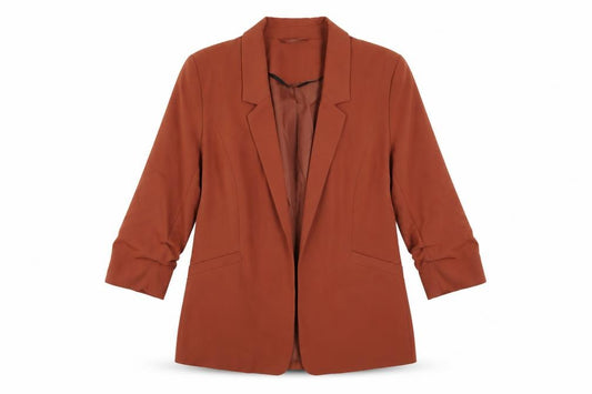 Dorothy Perkins Women’s Brown Blazer UK 12 3/4 Sleeve Lined Jacket
