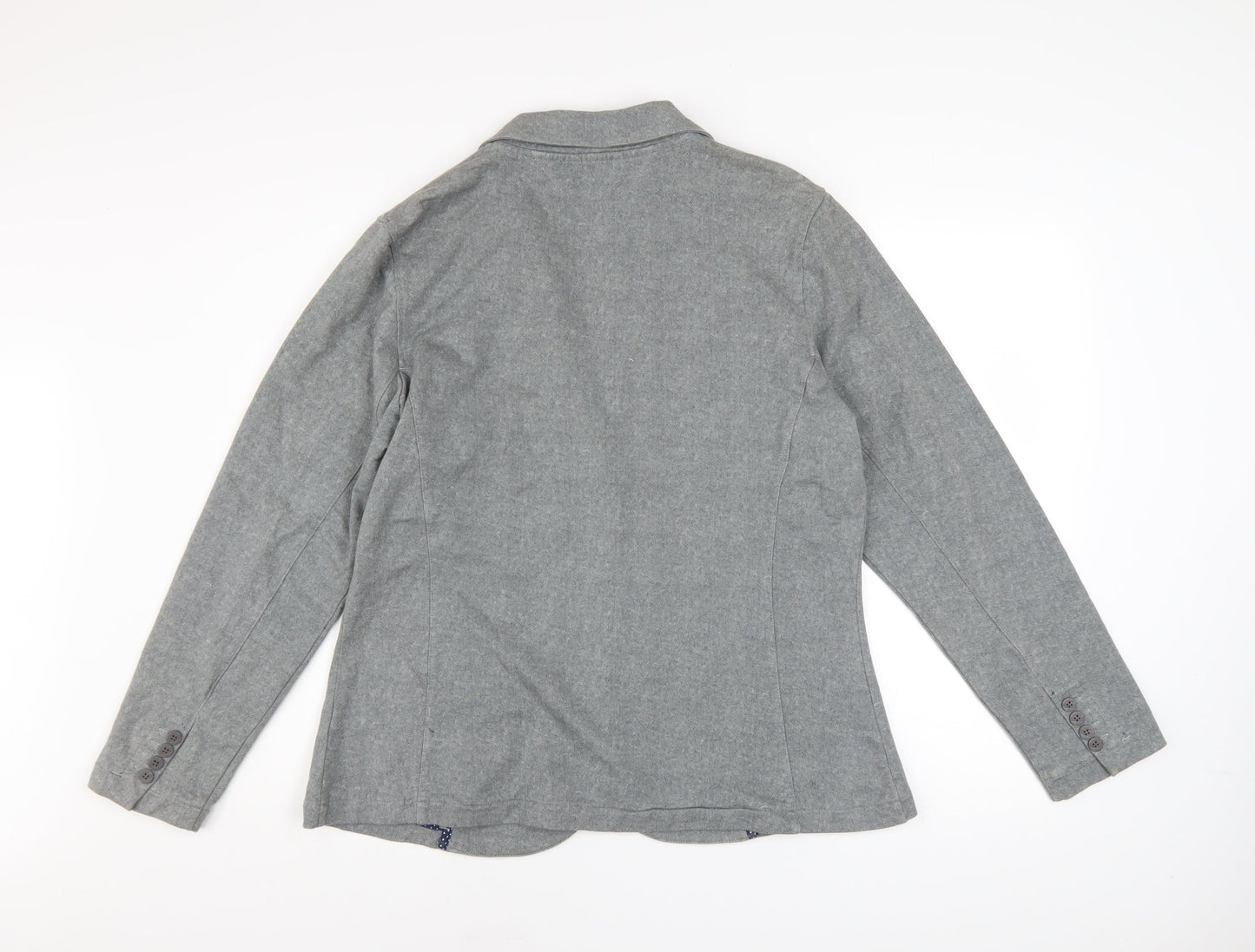 Mantaray Women Grey Cotton Blend Blazer Jacket Size 18