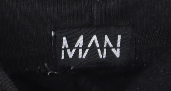 MAN Men's Black Colourblock Jogger Trousers XS Regular Fit