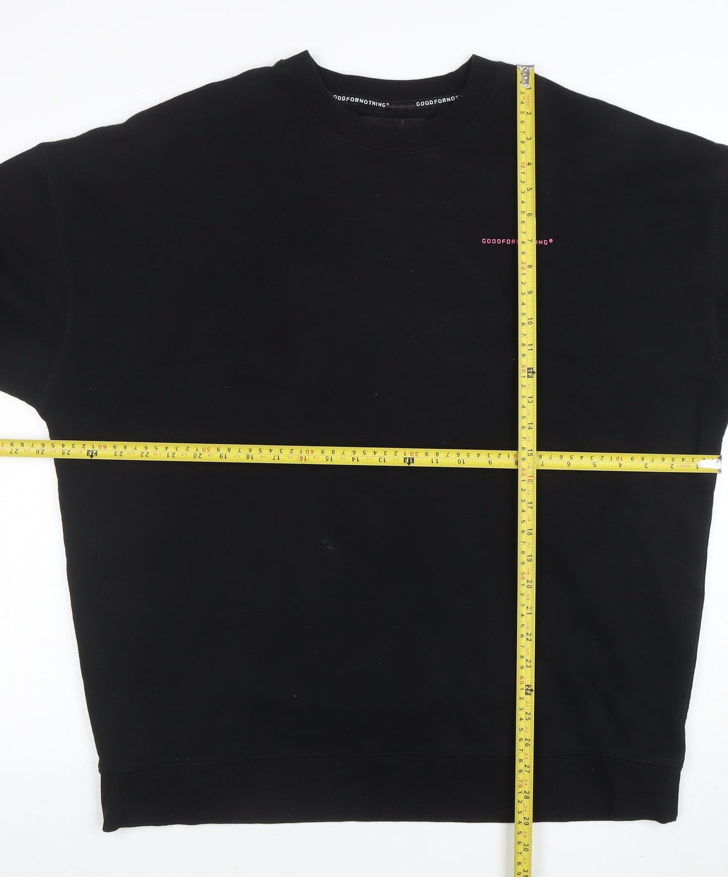 GOODFORNOTHING Men's Black 7XL Pullover Sweatshirt