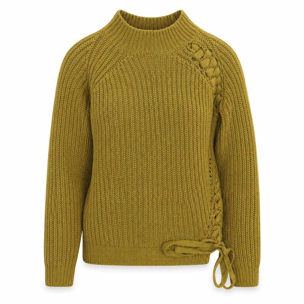 Vero Moda Women’s Green Chunky Knit High Neck Pullover Jumper M