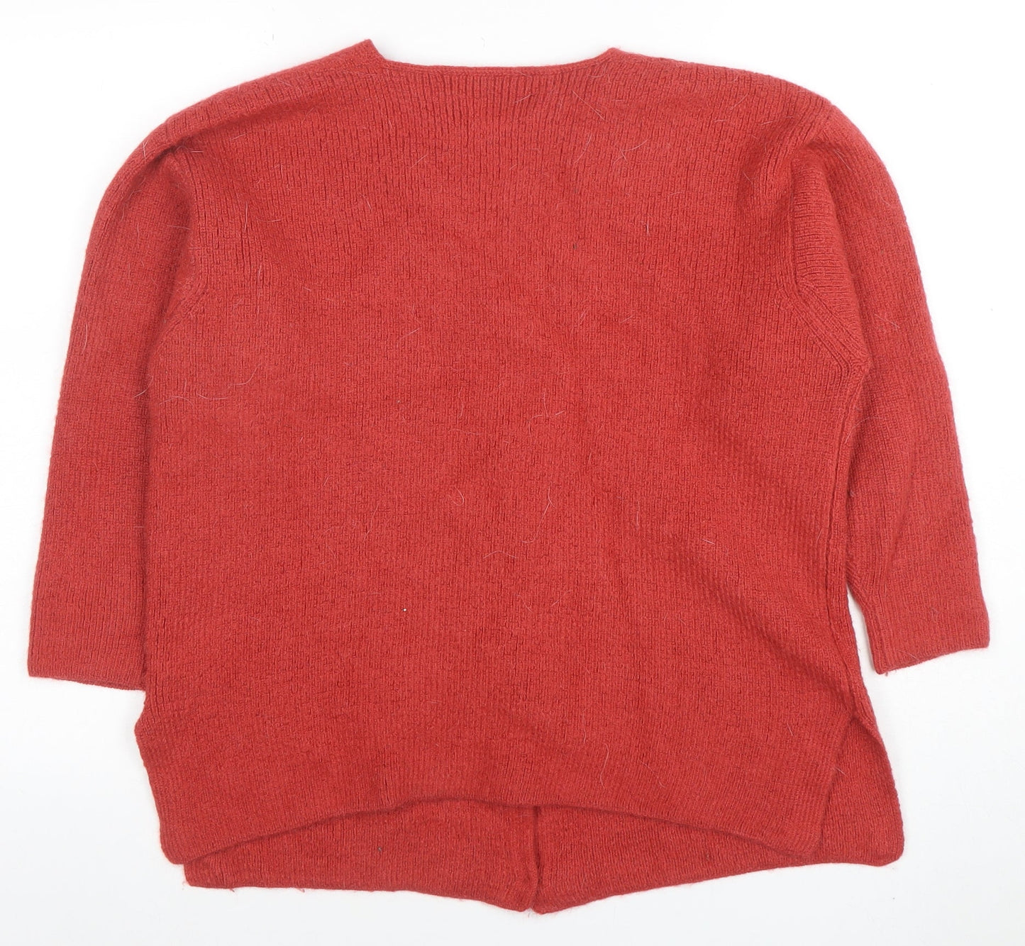 Spirit of the Andes Womens Red Alpaca Cardigan Size S V-Neck Button Up
