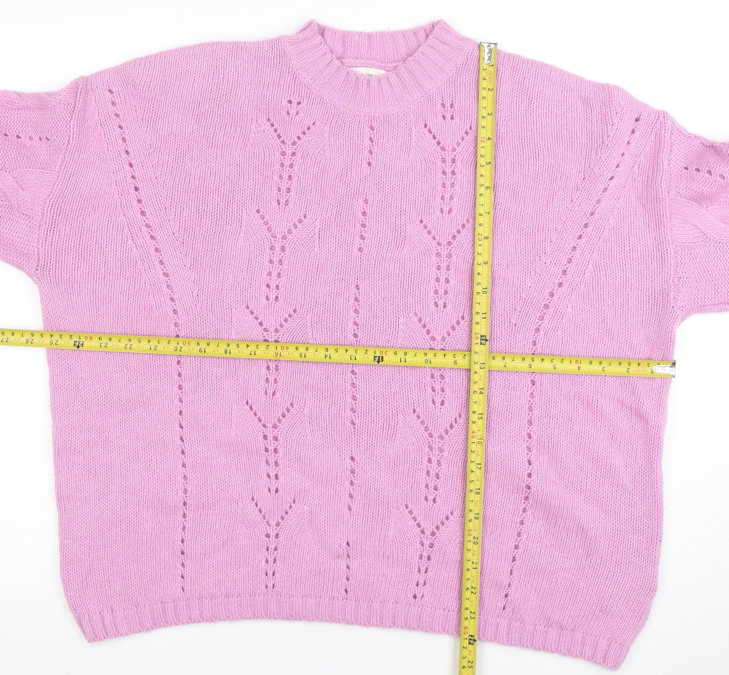 Per Una Women’s Pink Cotton Wool Knit Jumper L