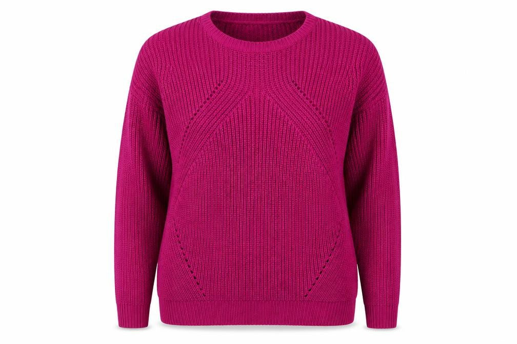 BHS Women’s Pink Chunky Knit Acrylic Cotton Jumper Size 14