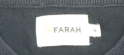 Farah Men's Blue Cotton Crew Neck Pullover Jumper M