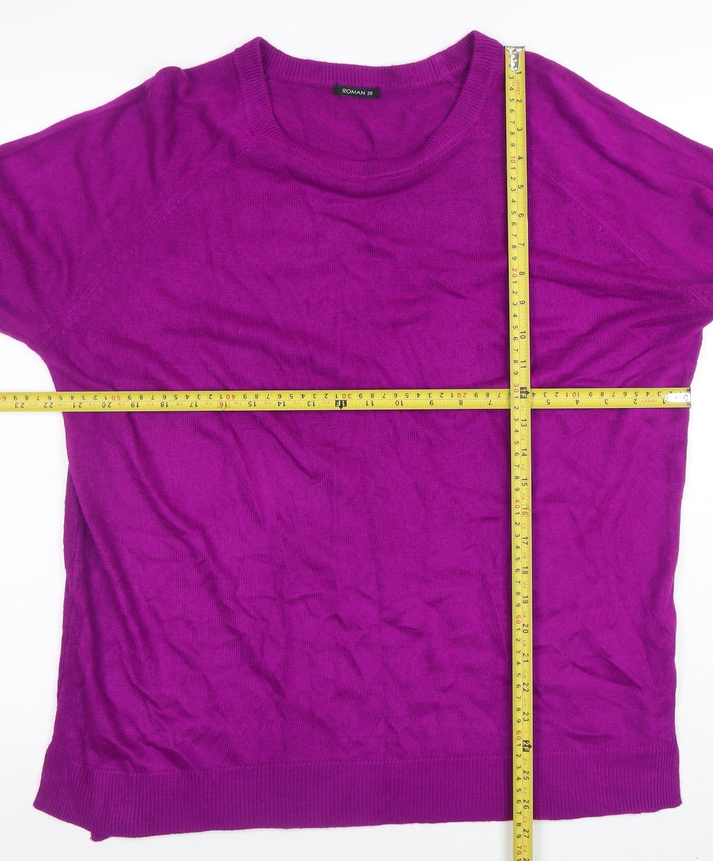 Roman Women’s Purple Acrylic Crew Neck Jumper Size 20