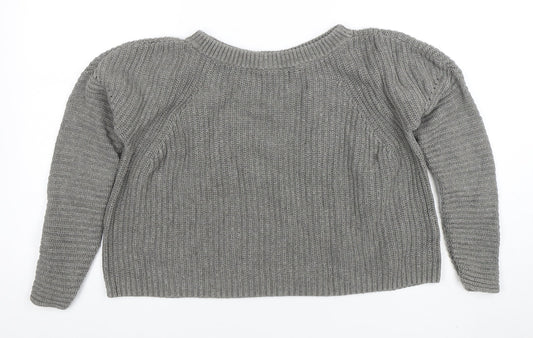 Ralph Lauren Women’s Grey Cable-Knit Jumper XS 100% Cotton