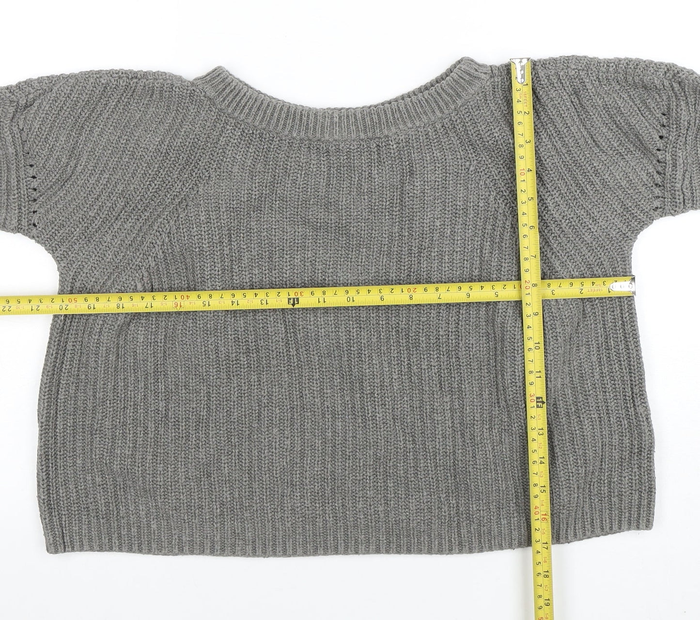 Ralph Lauren Women’s Grey Cable-Knit Jumper XS 100% Cotton