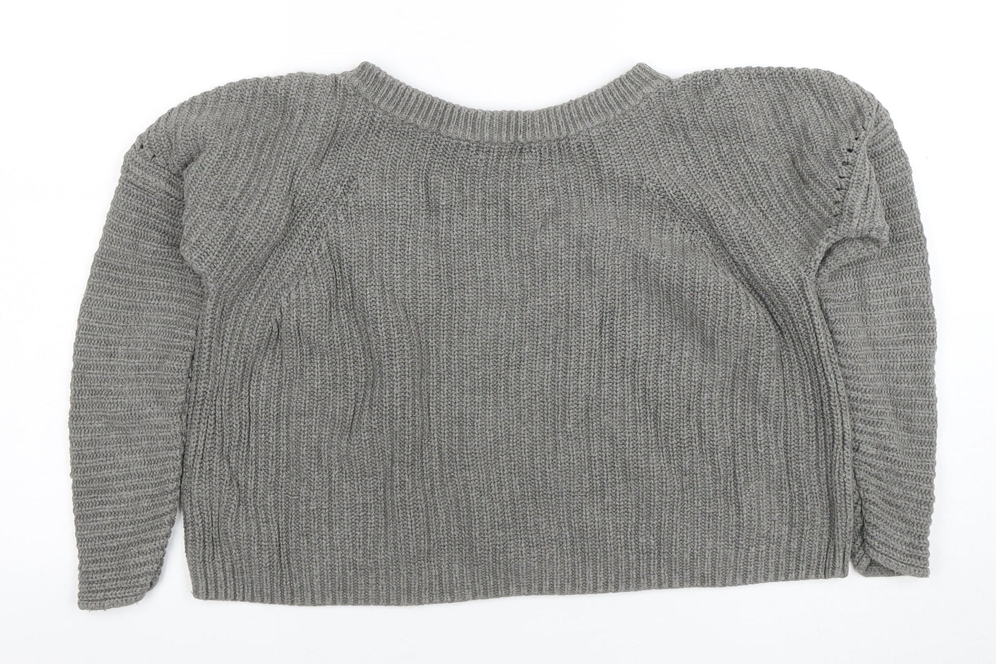 Ralph Lauren Women’s Grey Cable-Knit Jumper XS 100% Cotton