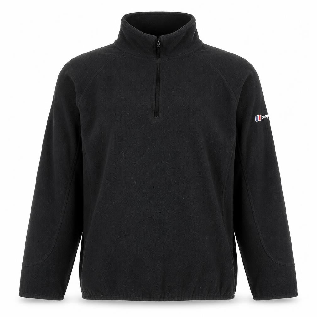 Berghaus Women's Black Size 10 Fleece Pullover Sweatshirt 1/2 Zip Lightweight