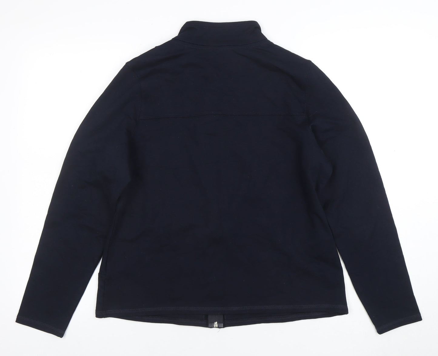 Marks and Spencer Womens Navy Full Zip Sweatshirt UK 16 Cotton Blend