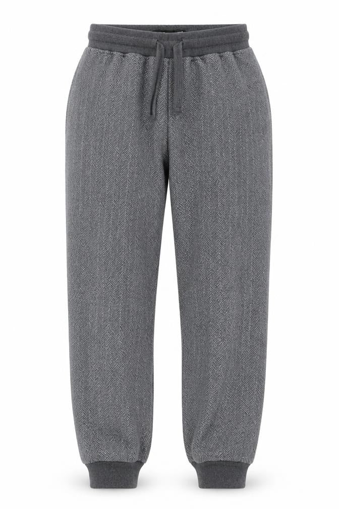 Next Women Grey Herringbone Jogger Trousers XS Regular Fit