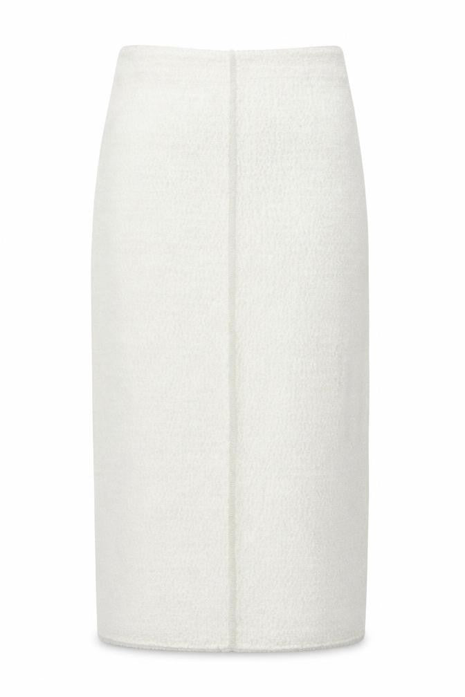 Marks & Spencer Women’s Ivory Knit Midi Pencil Skirt Size 14