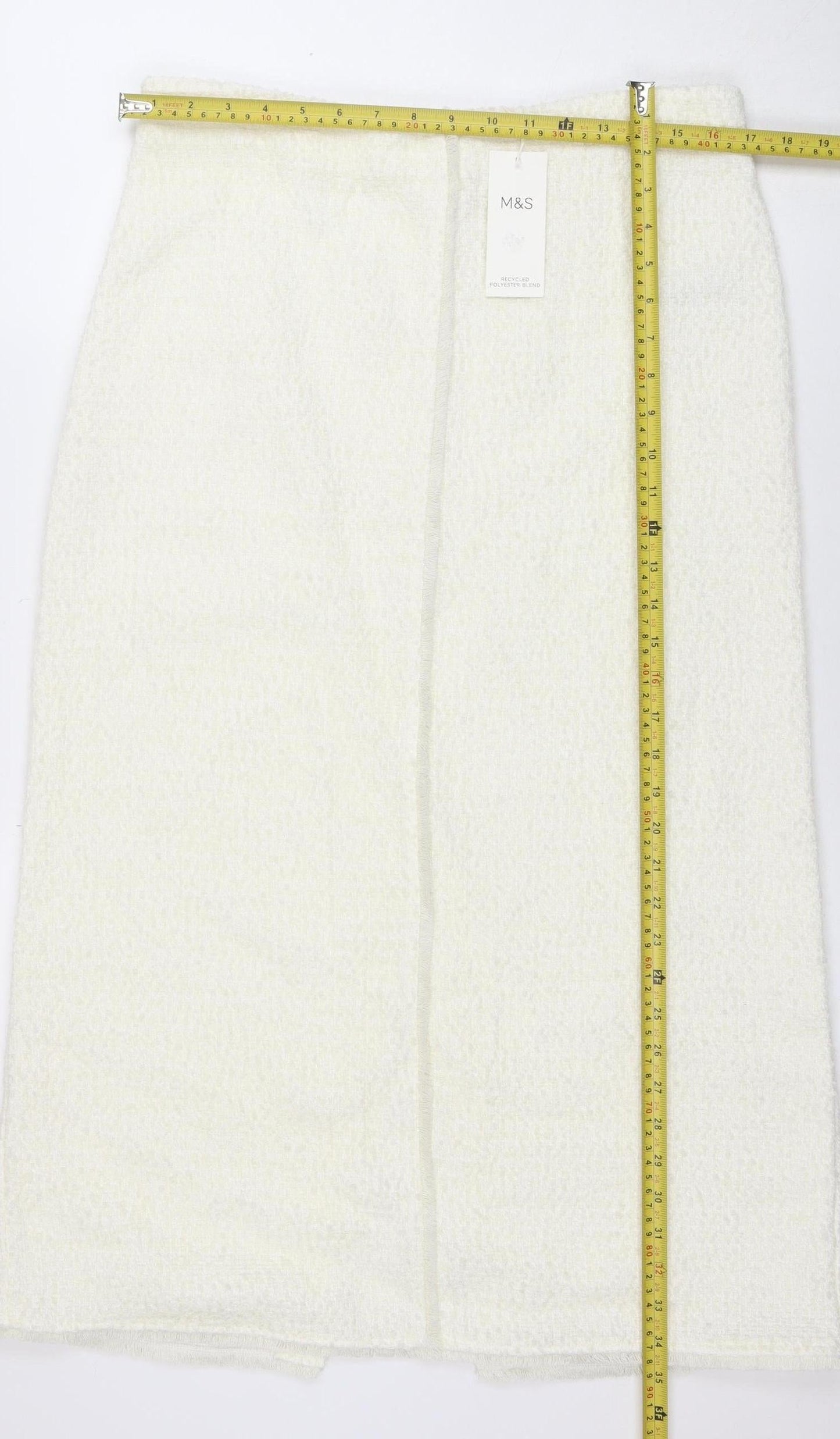 Marks and Spencer Women’s Ivory Knit Midi Pencil Skirt Size 14