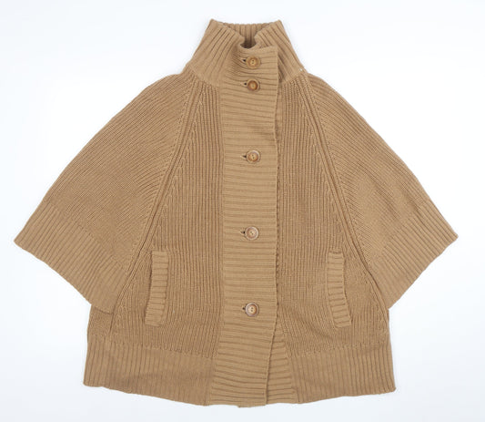 Frost French Women’s Beige Wool Blend Cape Jumper S