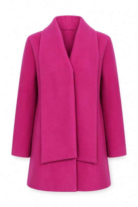 Bonmarché Women’s Pink Mid-Length Overcoat Size 16 Lined