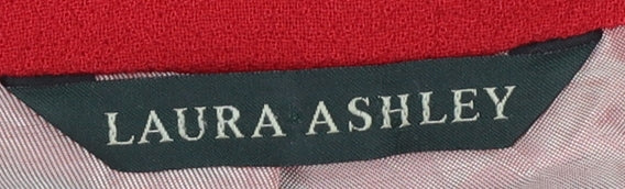 Laura Ashley Women Red Wool Single-Breasted Blazer UK 14