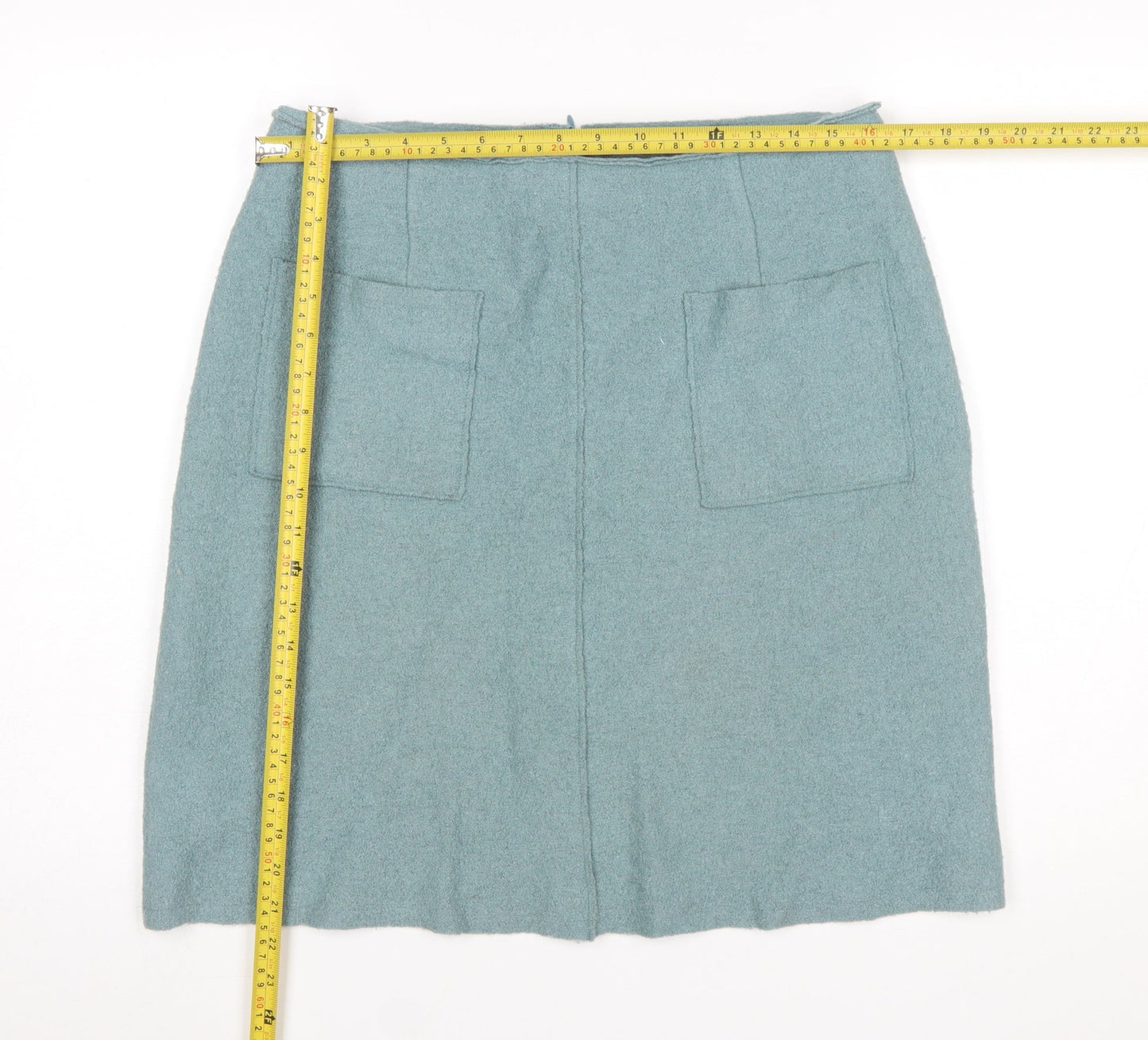 Laura Ashley Women’s Green Wool Blend Pencil Skirt Size 12