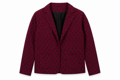 Front view of Atmosphere Women’s Red Animal Print Polyester Blazer, size UK 14