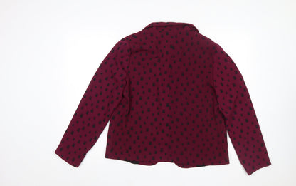 Close-up detail of Atmosphere Women’s Red Animal Print Polyester Blazer, size UK 14