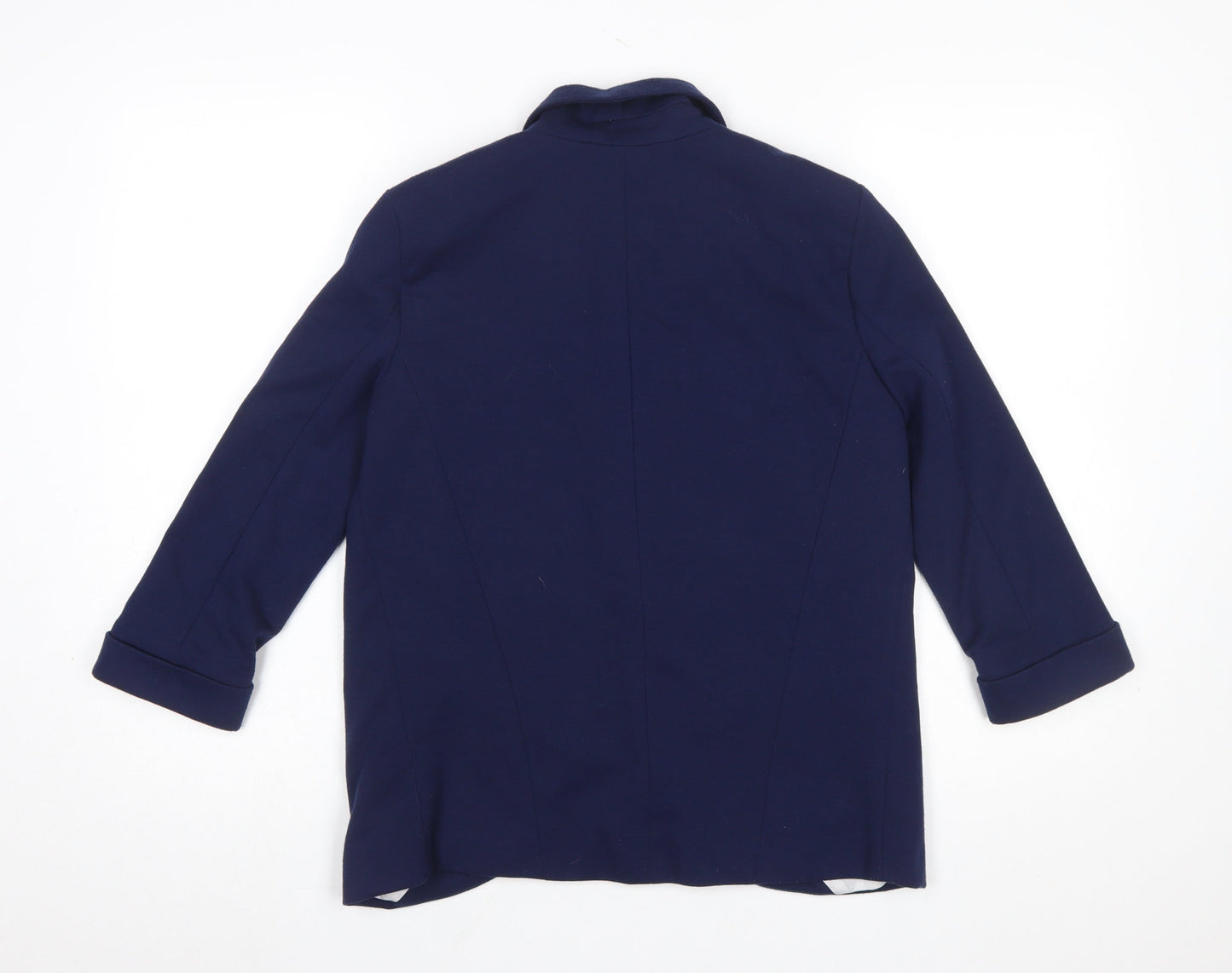 Topshop Women Blue Regular Fit Notch Lapel Blazer Size 10