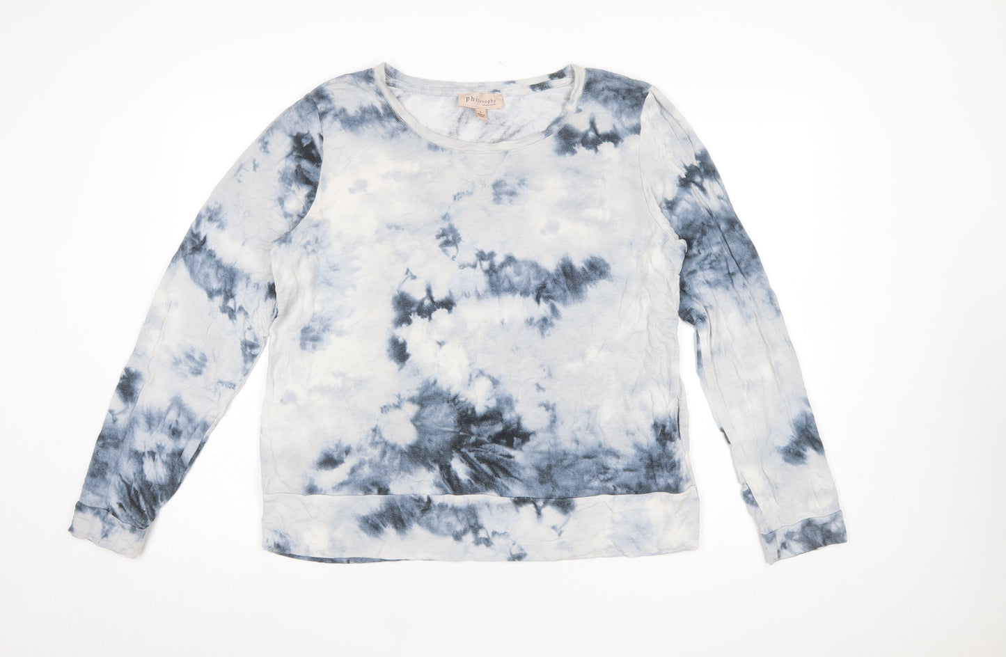 Philosophy Republic Clothing Womens Multicoloured Tie-Dye Long Sleeve Top L