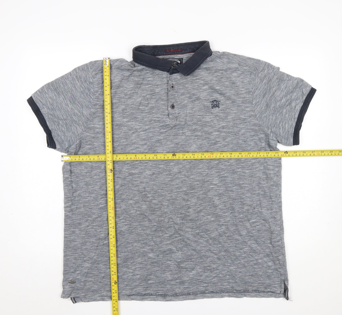Kensington Eastside Men’s Grey 2XL Polo Shirt Classic Casual