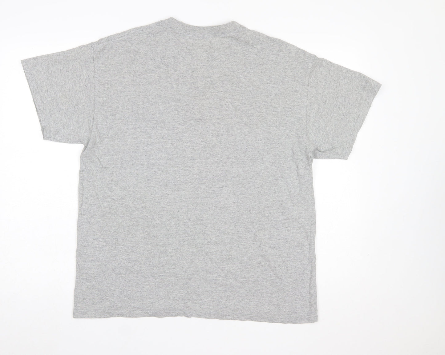 HNR LDN Men's Grey Dog Embroidered Cotton T-Shirt Size M