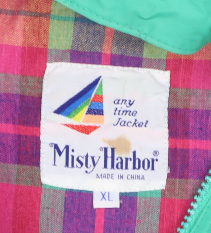 Misty Harbor Women's Green XL Waterproof Hooded Rain Coat