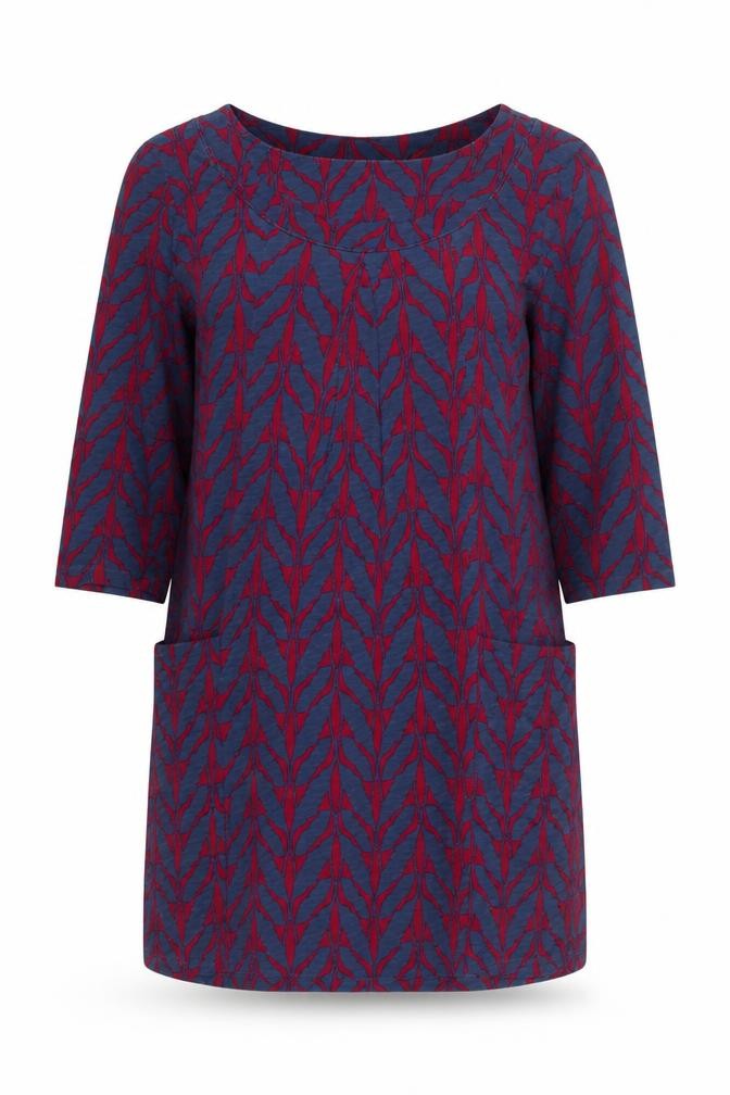 Lily and Me Women's Blue Floral Cotton Shift Dress Size 14