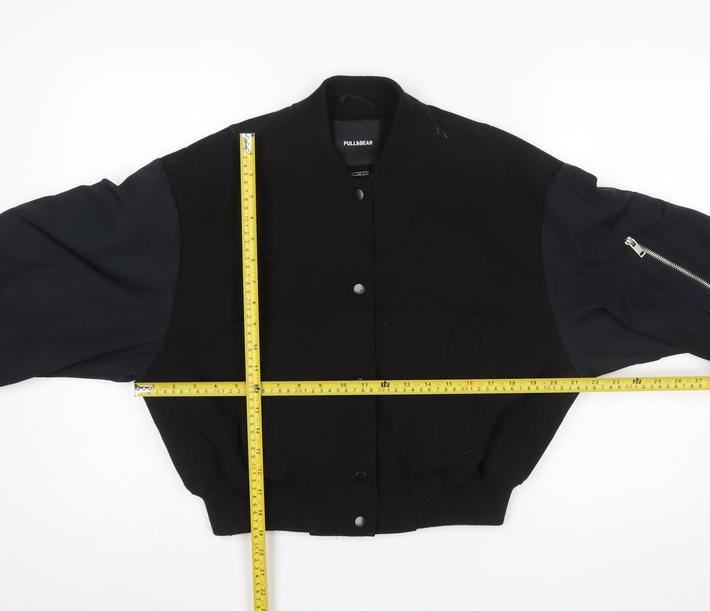 Pull&Bear Women's Black XS Varsity Bomber Jacket